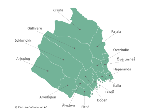 Municipalities in Norrbotten County