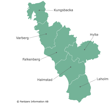 Municipalities in Halland County