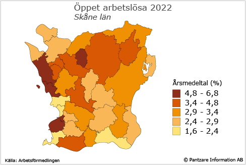 Diagrams bild Öppet arbetslösa