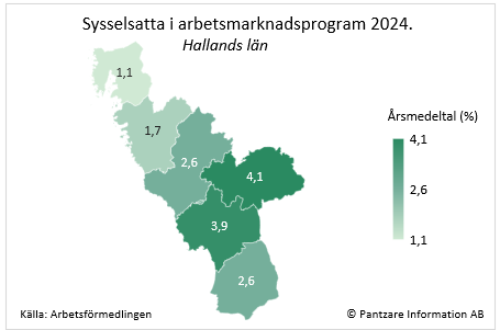 Diagrams bild Sysselsatta i program