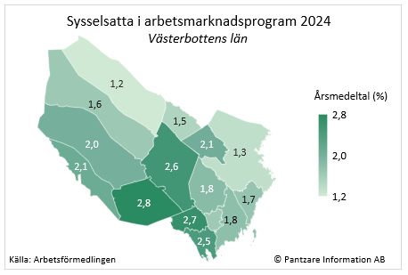 Diagrams bild Sysselsatta i program