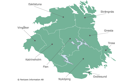 karta med kommuner