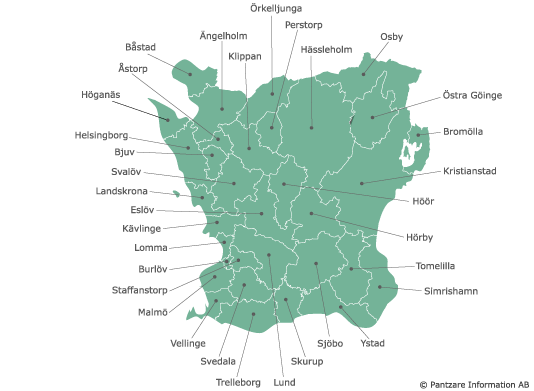 länskarta kommuner