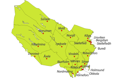 Region Västerbotten Karta / Schweden: Regionen, Provinzen, Landesteile