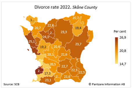 sickness health divorce rate