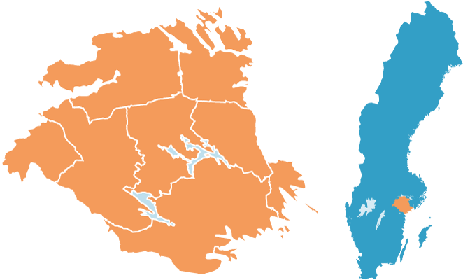 Karta Över Sörmland : Gammal Karta Over Sodermanland Landskapskarta V