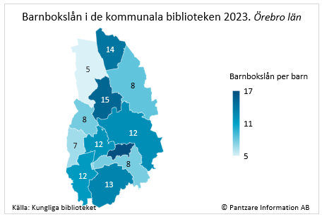 Diagrams bild Barnbokslån per barn