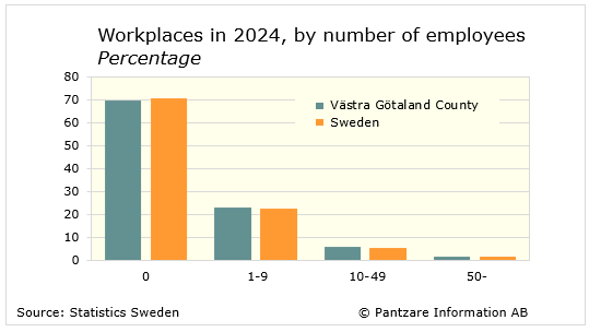 Diagrams bild Workplaces by number of employees