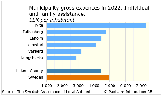 Diagrams bild Municipality gross costs, individual and family 