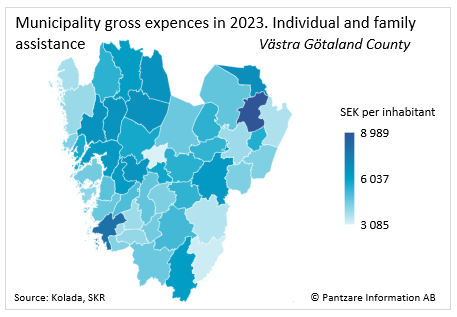 Diagrams bild Municipality gross costs, individual and family 