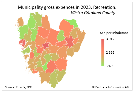 Diagrams bild Municipality gross costs, recreation