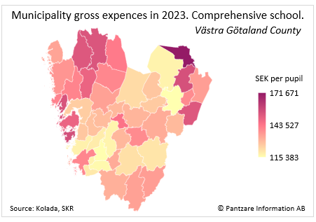 Diagrams bild Municipality gross costs, comprehensive school