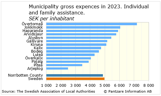 Diagrams bild Municipality gross costs, individual and family 